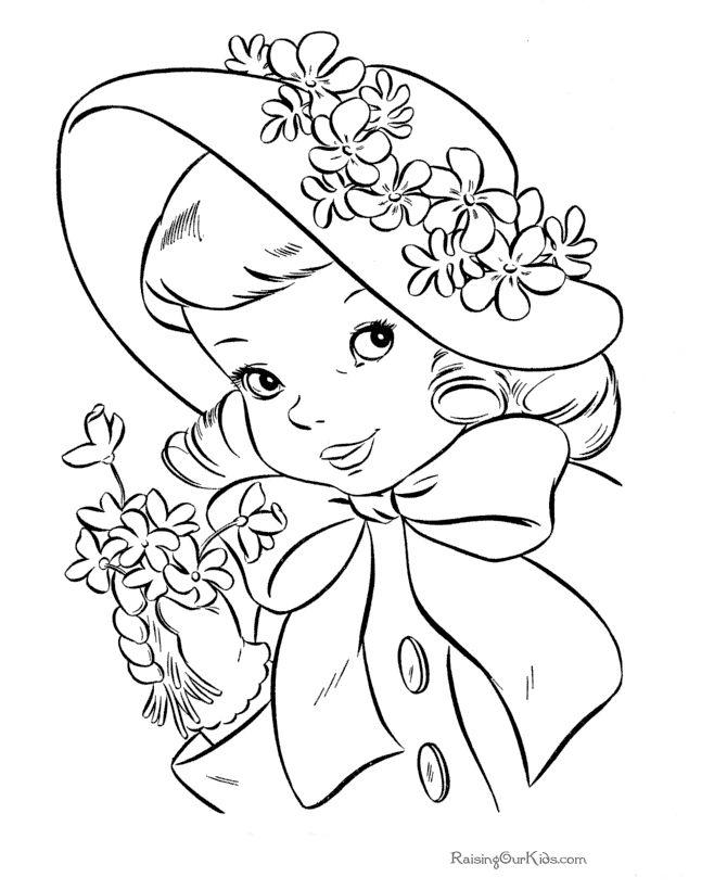 Cute May Coloring Pages