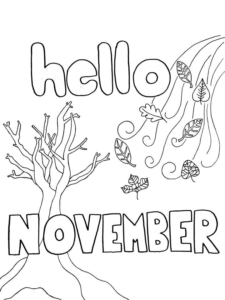 Cute November Coloring Pages and Activities