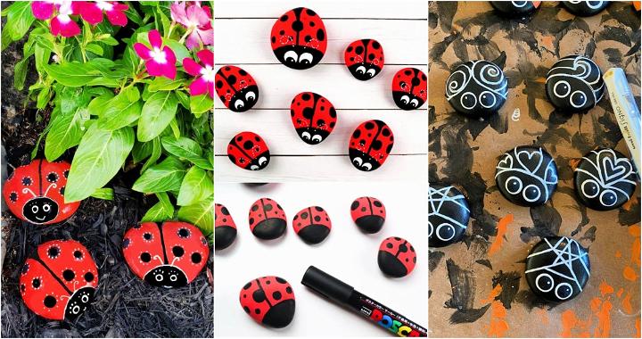 DIY Ladybug Rock Painting Ideas