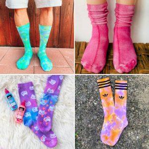 25 Easy Tie Dye Sock Patterns - How to Tie Dye Socks