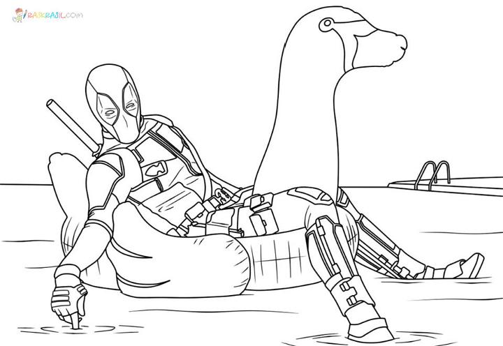 Deadpool Coloring Book Pages