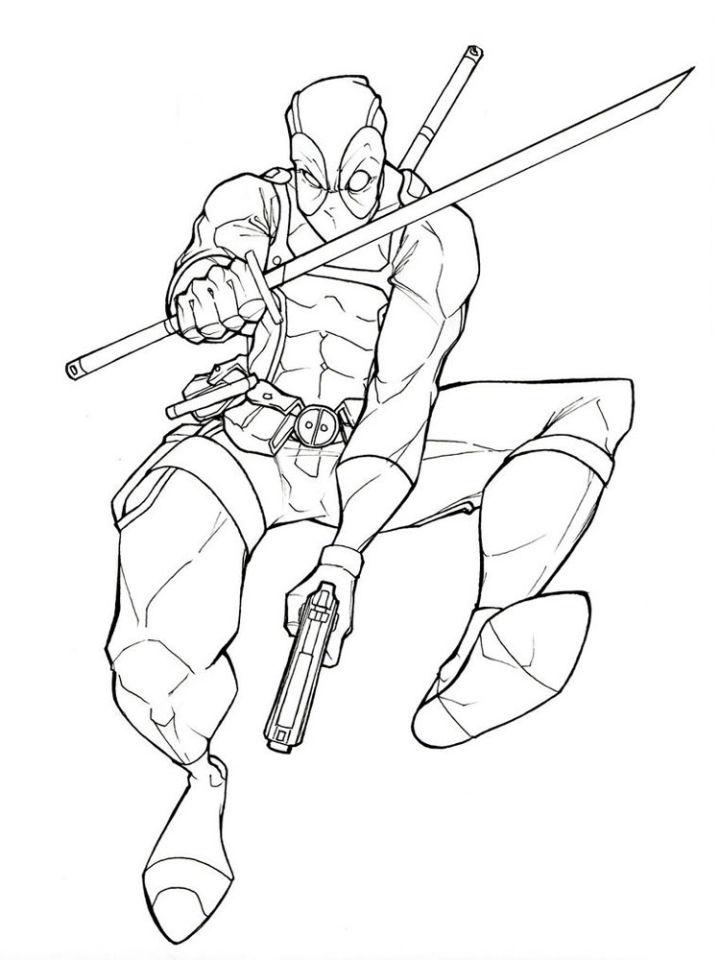Deadpool Coloring Pages for Kids
