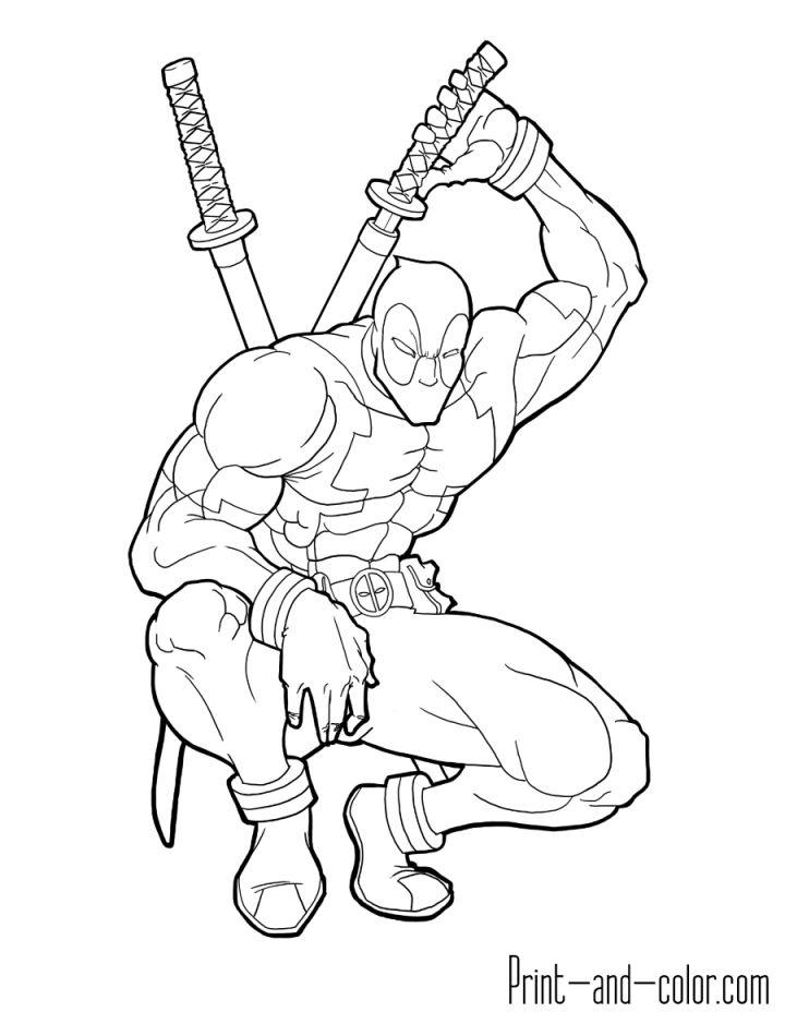 Deadpool Coloring Sheets