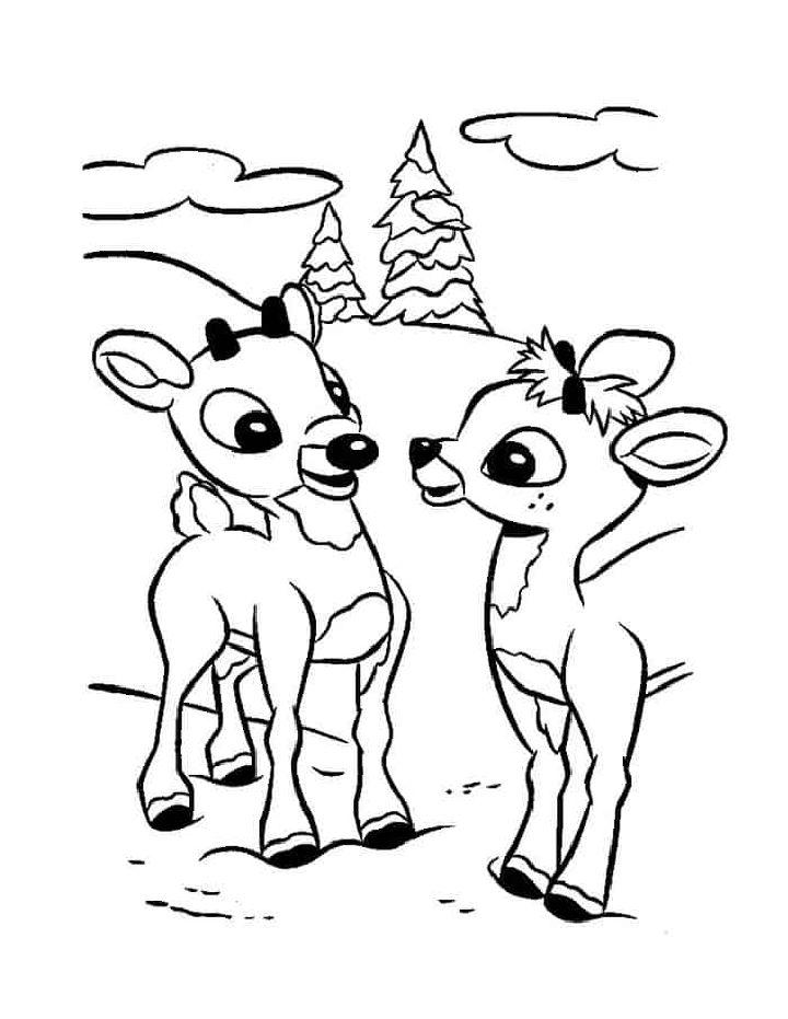 Deer Coloring Pages Free PDF