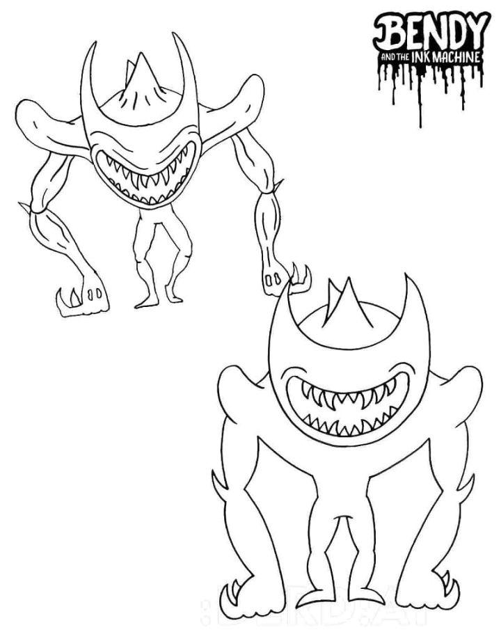 Demon Beast Bendy Coloring Page