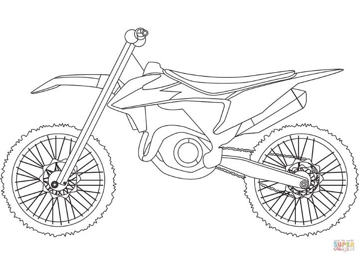 Dirt Bike Coloring Page for Kids