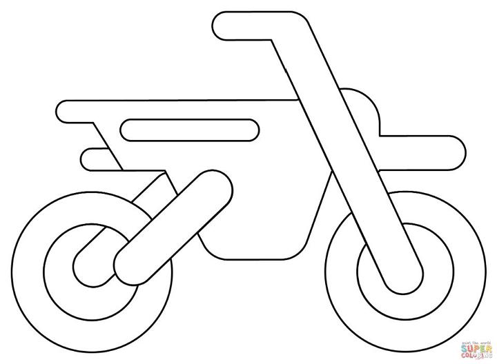 Dirt Bike Coloring Page for Toddlers