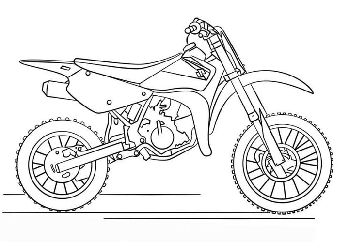 Dirt Bike Coloring Page to Print