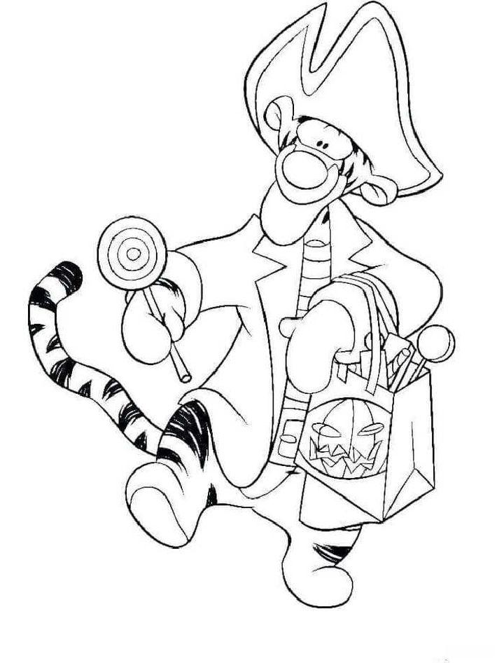 Disney Cartoon Halloween Coloring Pages