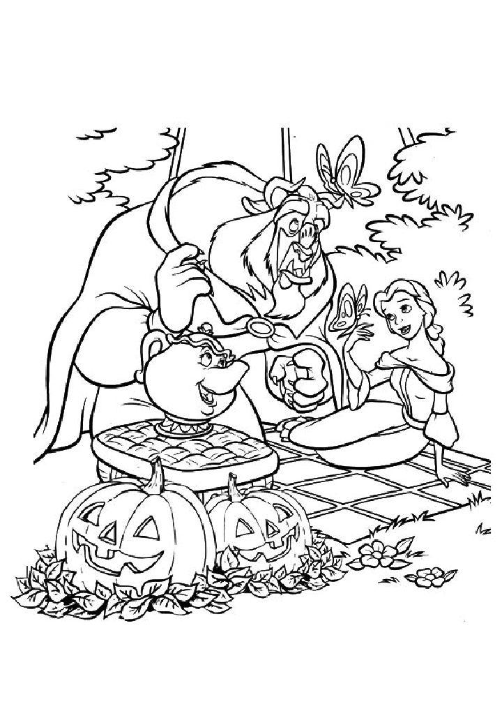 Disney Halloween Coloring Pages for Little Ones