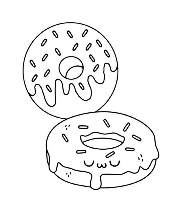 Donut Pictures to Print and Color