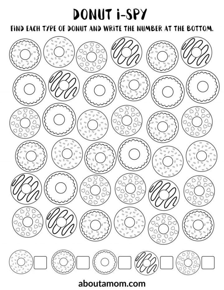 Donut Coloring Pages and Activities