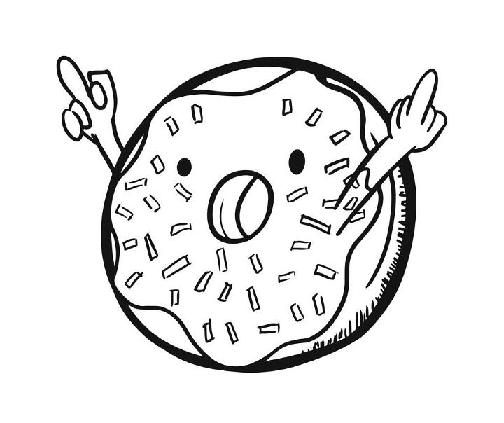 Donut Coloring Pages for Little Ones