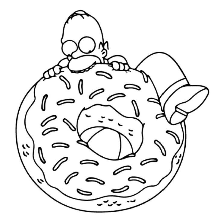 Donut Coloring Pages for Toddlers