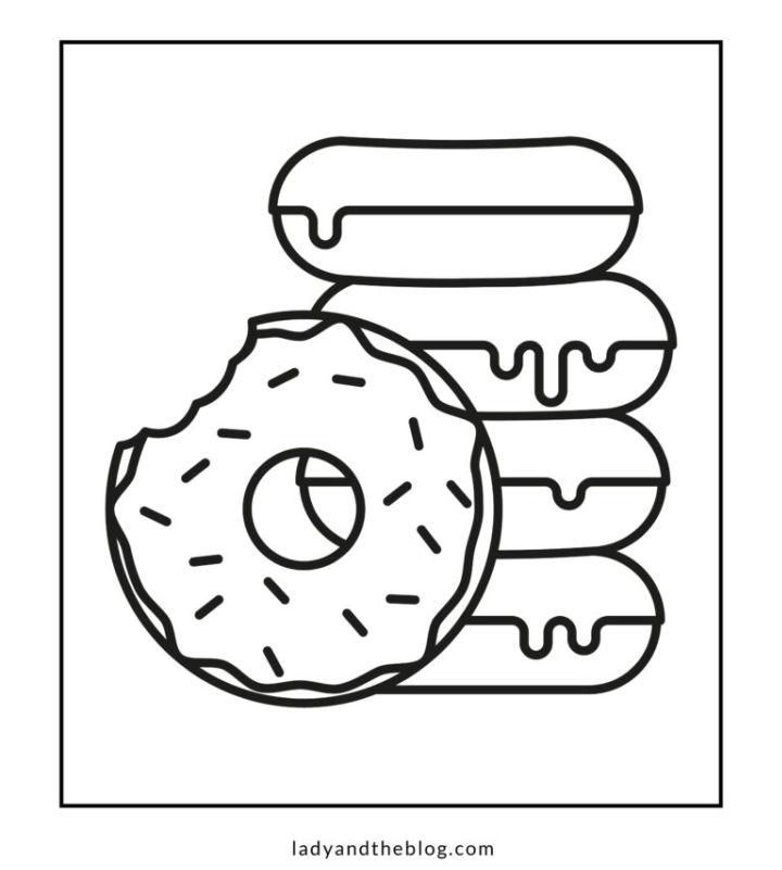 Donut Coloring Pages to Print