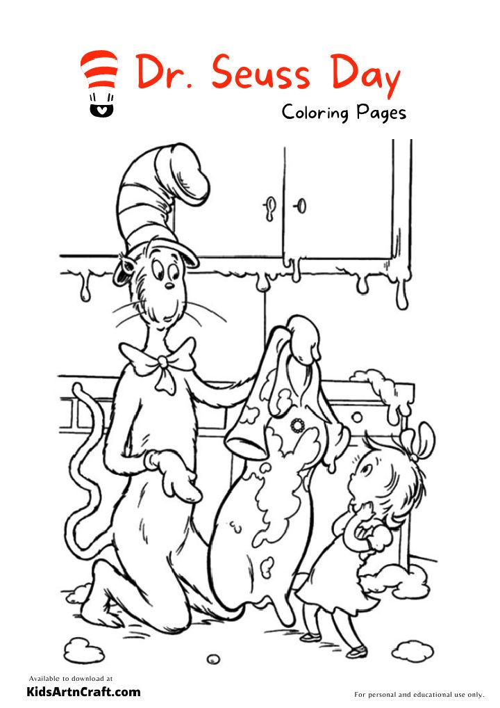 Dr Seuss Day Coloring Pages for Kids
