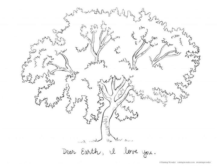 Earth Day Coloring Pages for Little Ones