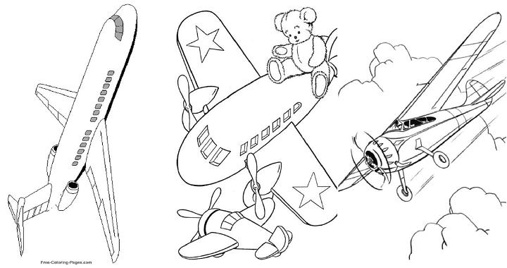 25 Easy and Free Airplane Coloring Pages for Kids and Adults - Cute Airplane Coloring Pictures and Sheets Printable