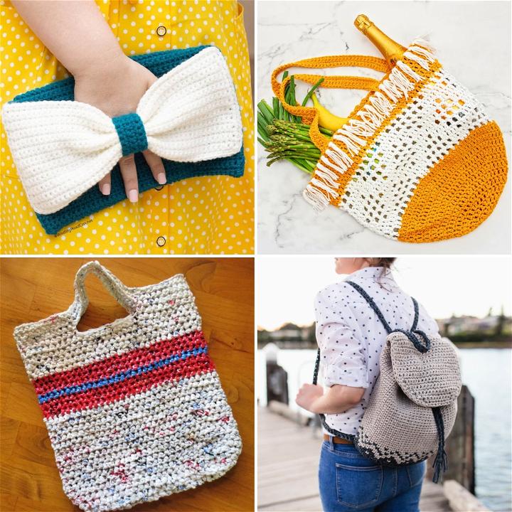 Big bow bag: Crochet pattern