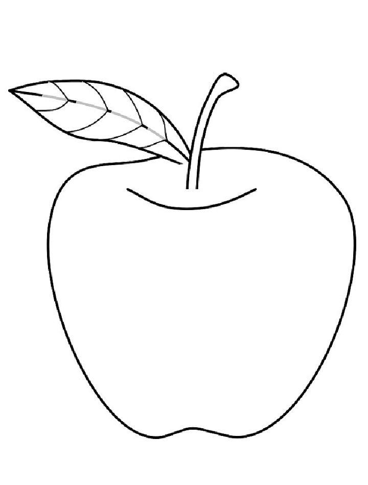  Easy Apple Coloring Page to Download