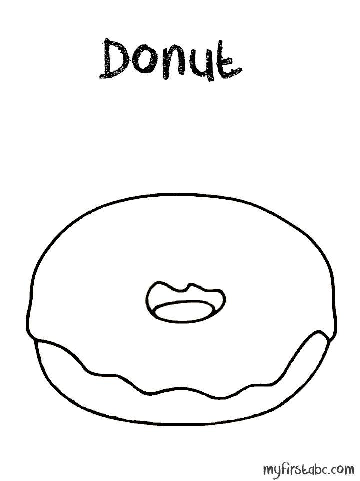 Easy Donut Coloring Sheet