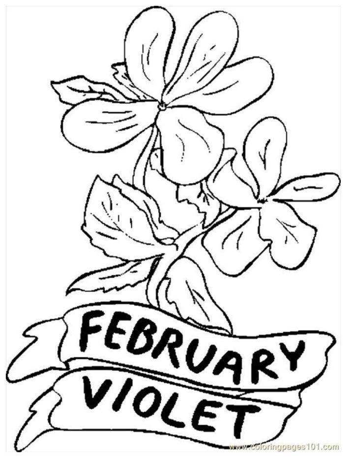 Easy February Coloring Pages