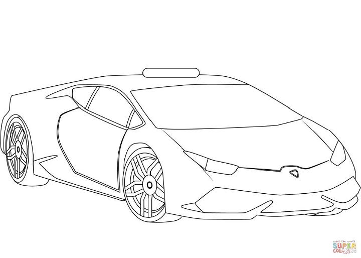 Easy Police Car Coloring Pages