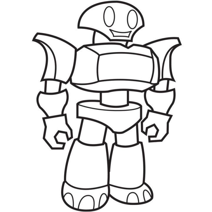 Easy Robot Coloring Pages