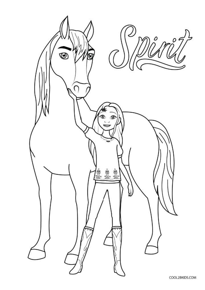 Easy Spirit Horse Coloring Pages