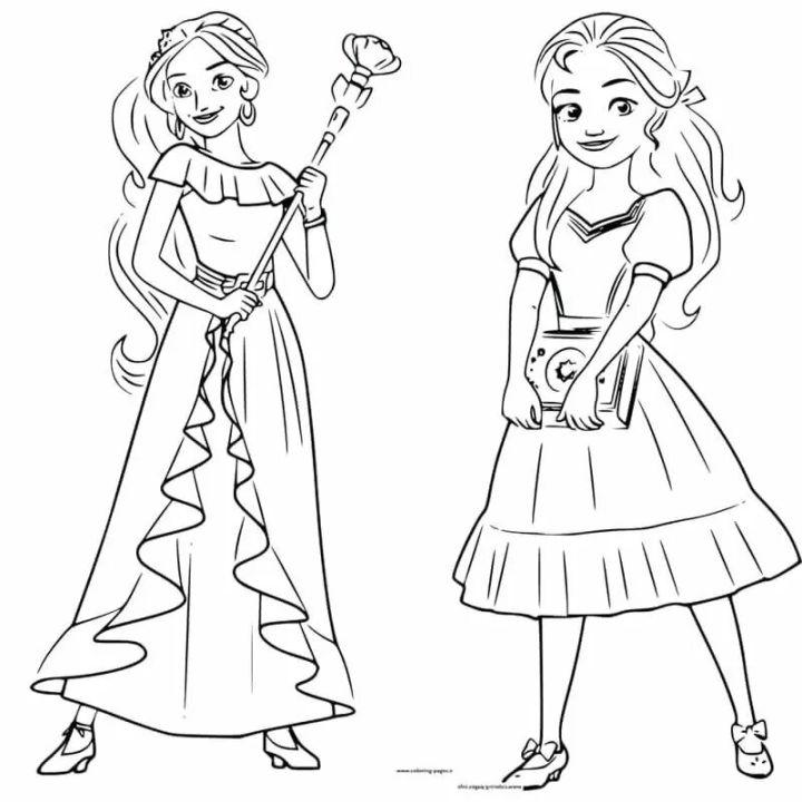 Elena of Avalor Coloring Pages PDF