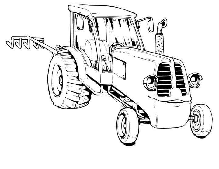 Farm Tractor Pictures to Color and Print