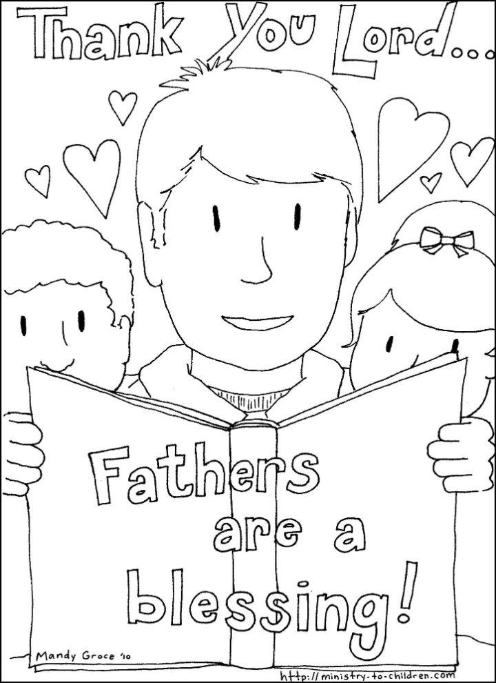 Fathers Day Coloring Book Pages