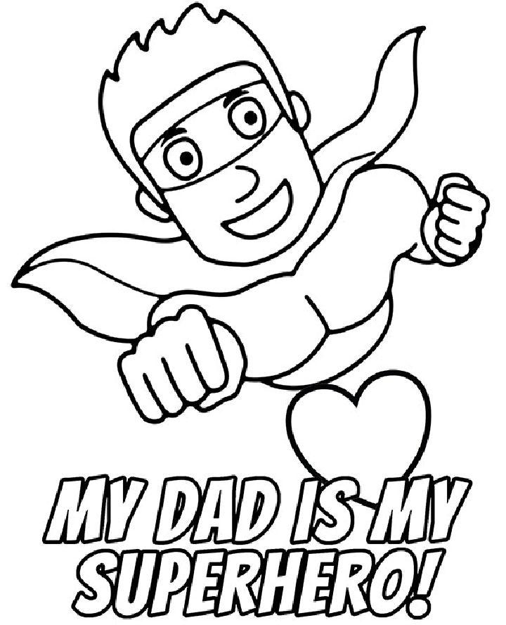 Fathers Day Coloring Pages for Preschoolers