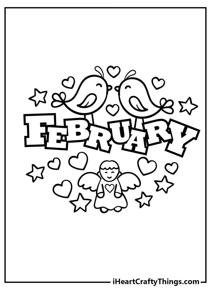 February Coloring Pages for Kids