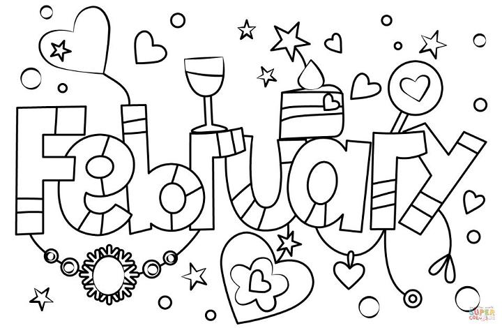 february coloring pages