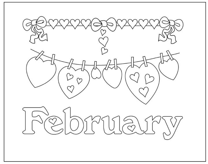 February Coloring Pages for Toddlers