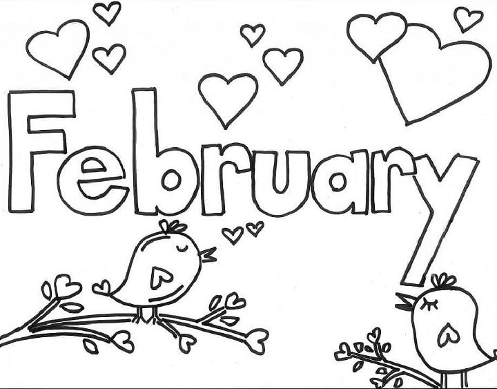 February Coloring Sheets to Download