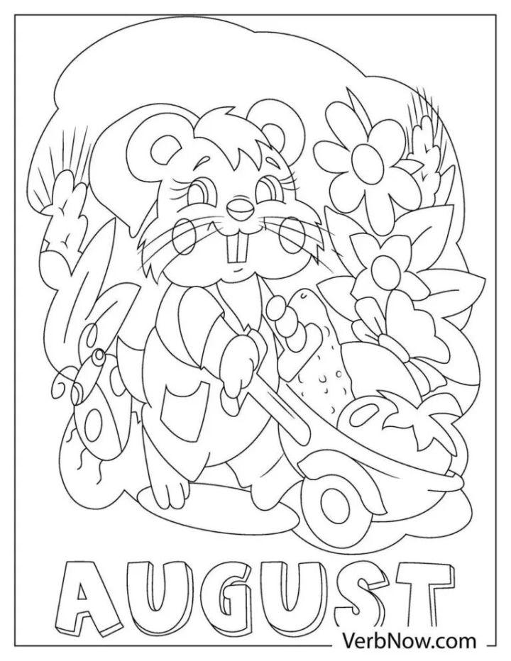Free August Coloring Pages to Download