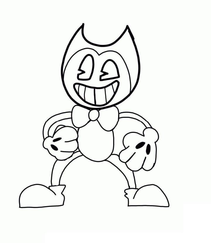 Free Bendy Coloring Page to Download