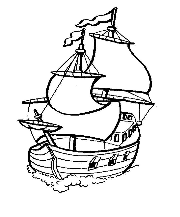 Free Boat Coloring Pages for Kids