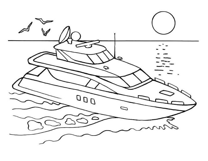 motor boat coloring pages