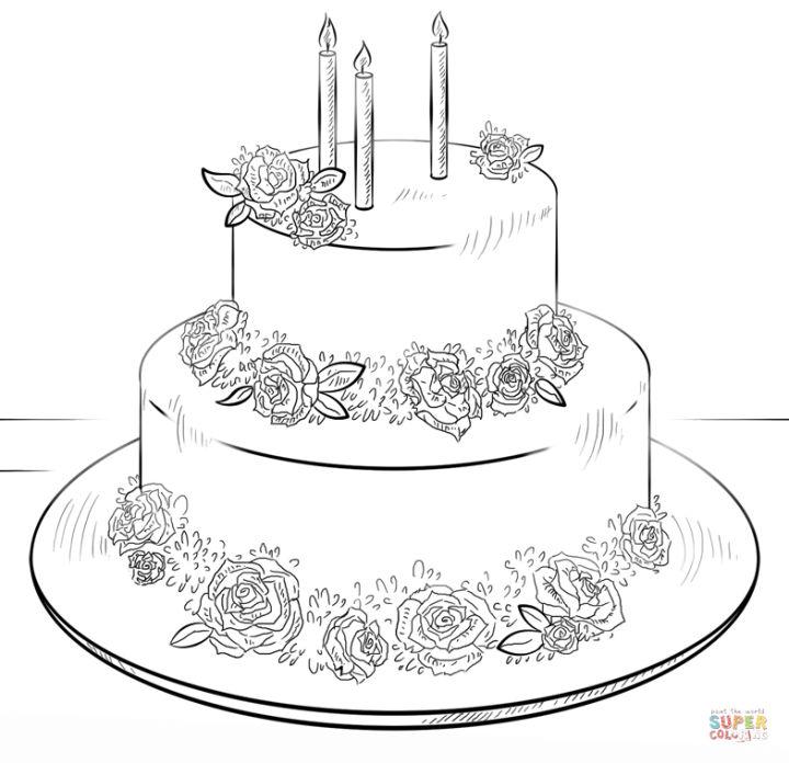 Free Cake Coloring Pages and Printables