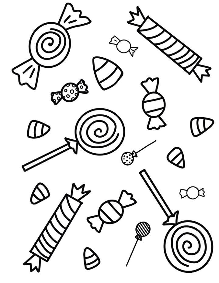 Free Candy Bar Coloring Pages
