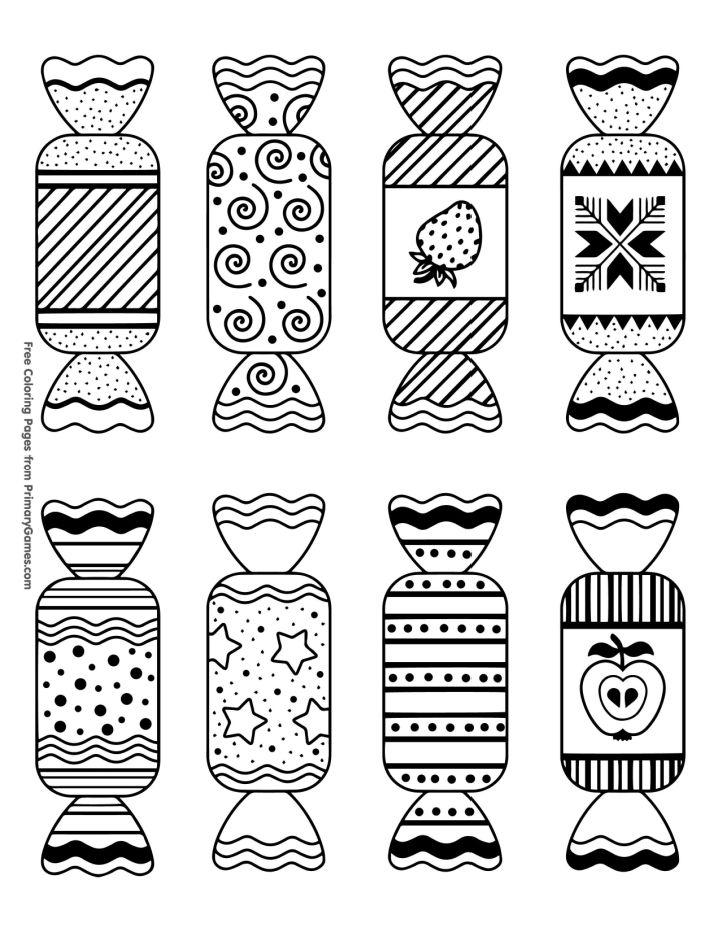 Free Candy Coloring Sheets