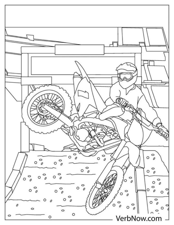 Free Dirt Bike Coloring Pages PDF