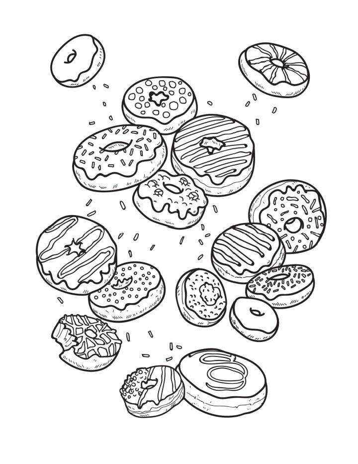 25 Free Donut Coloring Pages For Kids And Adults - Blitsy