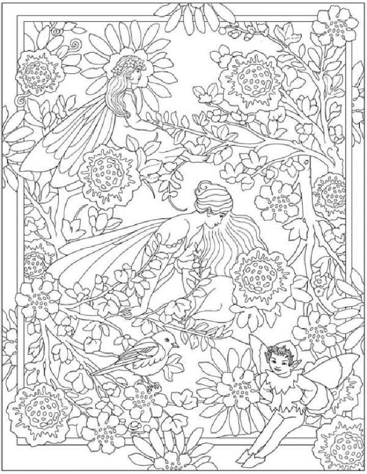 Free Fairy Garden Coloring Pages