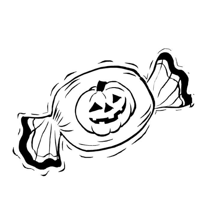 Free Halloween Candy Coloring Pages