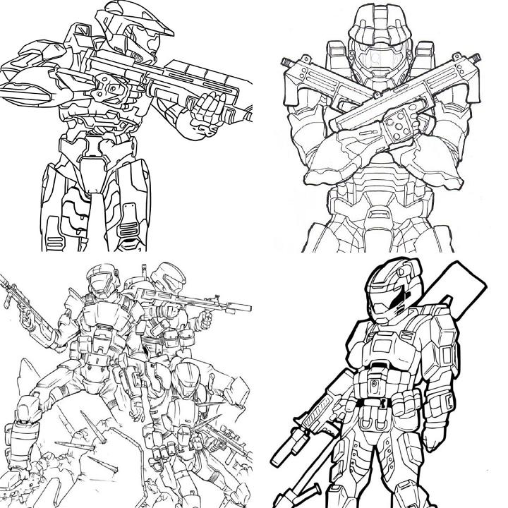 Halo Coloring Pages: Unleash Your Creativity with Master Chief and the Covenant