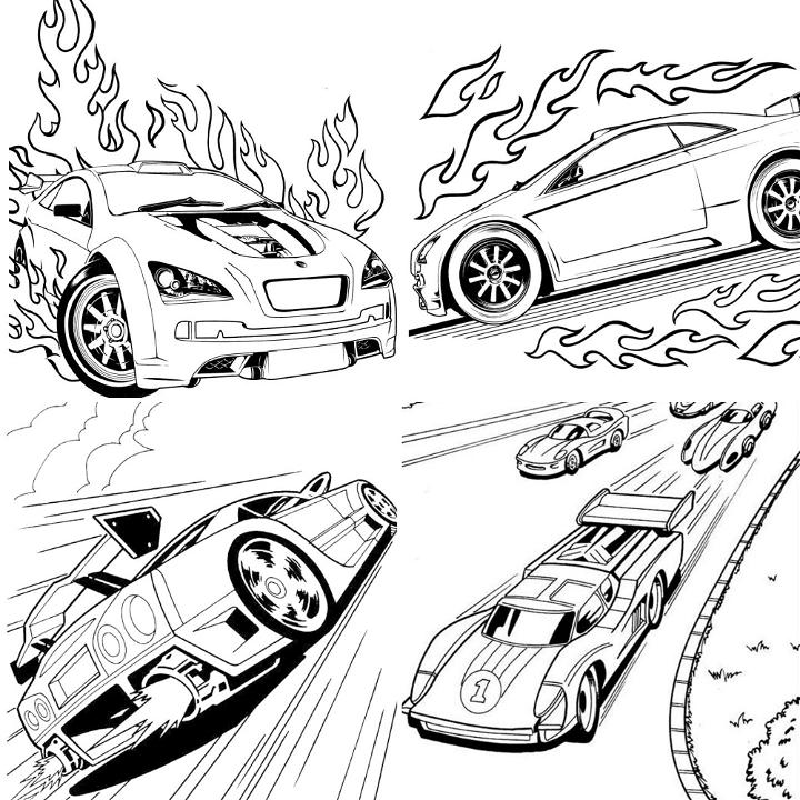 hot wheels cars coloring pages